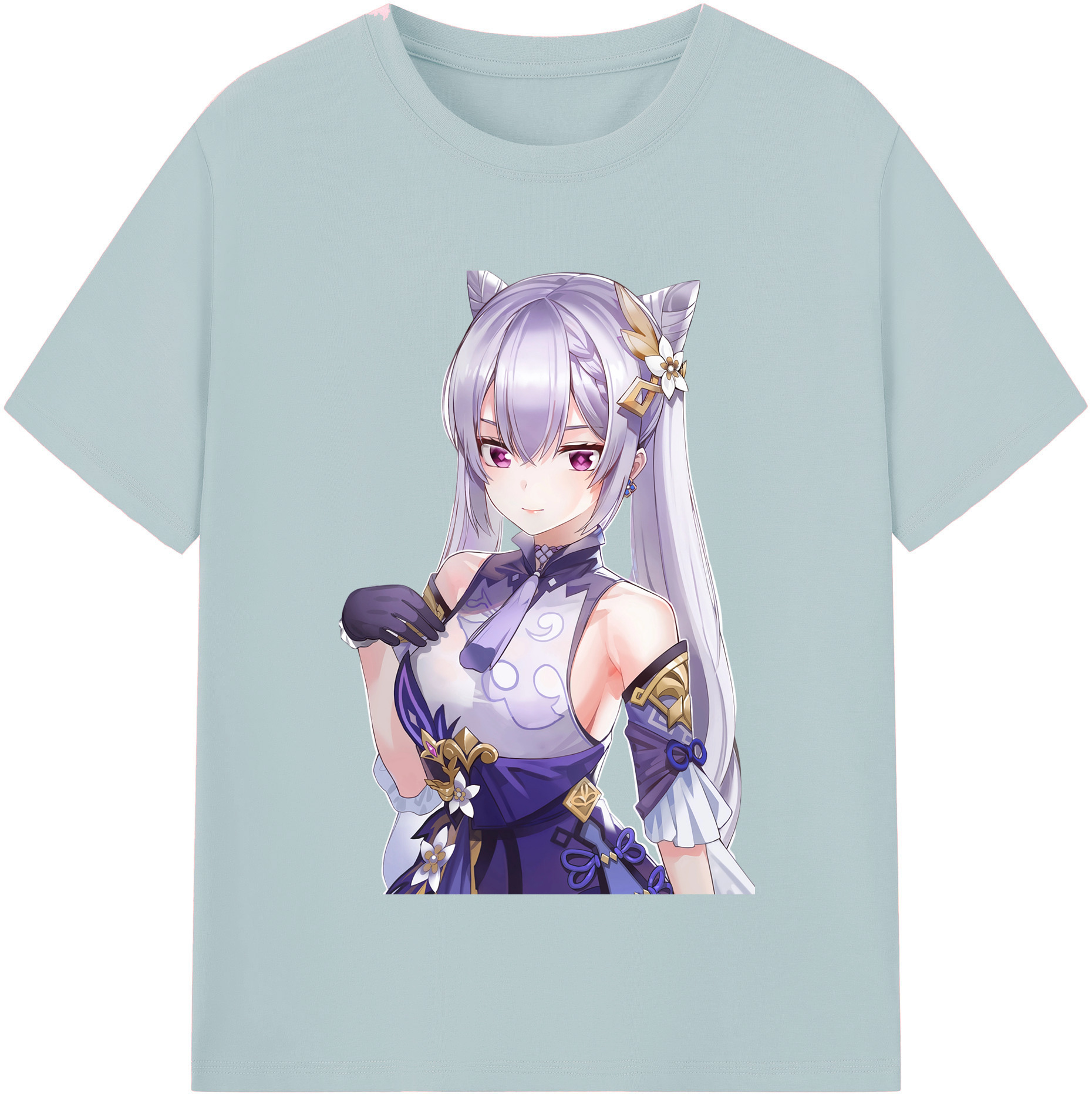 げんし神 刻晴 こくせい genshin Kokusei 綿100％半袖Tシャツ（フロントプリント）